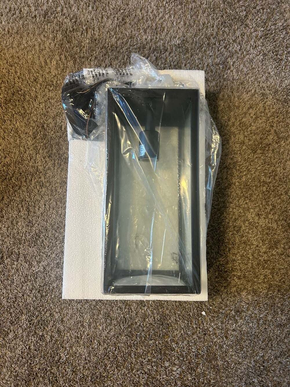Modern Minimalist Rectangular Hanging Outdoor Lantern Light Fixture - H4176H